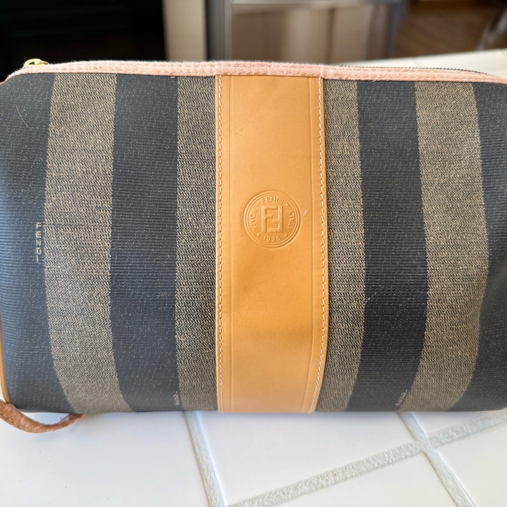 Vintage Fendi Striped Shoulder Purse